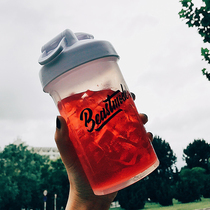 BeastMode Protein powder shake cup Fitness cup Mens and womens portable sports water cup Scale mixing milkshake cup