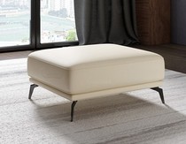 Spot stainless steel sandblasting leather art White footstool Nordic modern light luxury creative sofa pedal shoe stool