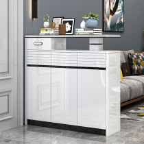 Shoe cabinet home door simple modern hall cabinet large capacity double-sided black and white piano paint porch partition cabinet