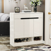 Double-sided living room partition shoe cabinet home door large capacity porch black and white paint simple modern storage balcony