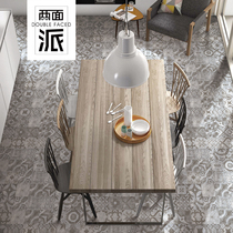 Nordic retro brick parquet floor tile non-slip cement tile background wall antique brick living room balcony kitchen tile