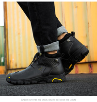 Special New plus size motorcycle riding shoes mens first layer of cowhide anti-collision waterproof locomotive Martin boots riding boots