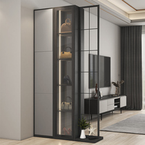 Modern light luxury entrance cabinet living room led Hall Cabinet simple light luxury partition home shoe cabinet one wall