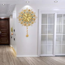 Living room creative clock Household modern personality light luxury wall clock European art wall clock Nordic silent clock wall clock