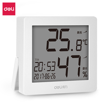 Able temperature and humidity meter students Home Childrens baby room In-room electronic thermometer alarm clock wall-mounted high precision