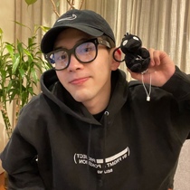 Net red thick frame black frame glasses plain artifact male big face wide ins wind round face myopia glasses female can match degree