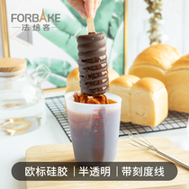 French bakery Silicone Measuring Cup high temperature resistant 250ml soft measuring cup 500ml with graduated yogurt chocolate baking tool