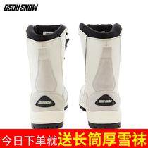 gsousnow snow boots women waterproof non-slip snowboard shoes northeast thickened warm fur all-in-one outdoor boots