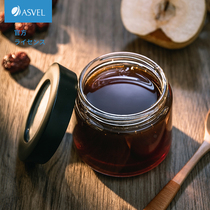 ASVEL honey jar sealed jar food grade glass jar storage tank container Autumn pear paste sealed bottle storage tank
