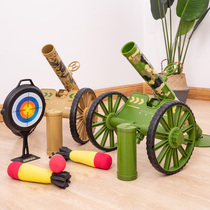  Childrens mortar toy gun simulation cannon tank model bazooka soft bullet gun shooting toy launching chariot