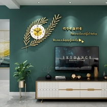 TV background wall decorations pendant creative light luxury living room sofa hanging decoration restaurant Wall Wall Clock