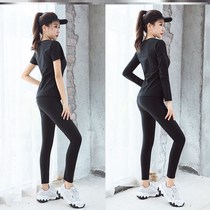 Sweat clothing slimming clothing fat burning suit sweat pants Sports Fitness women high waist belly sweat pants suit autumn and winter
