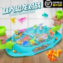 Childrens dinosaur toy set simulation animal large plastic model Triceratops child vs T-rex boy