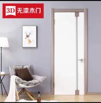 3D paint-free wooden door with glass door D-561B