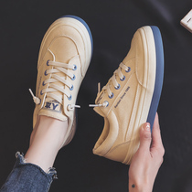 People-oriented breathable canvas shoes womens 2021 new summer thin womens shoes wild white shoes thick-soled casual board shoes