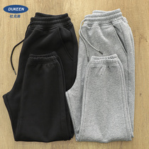 American heavy sports pants mens straight tube loose toe waist spring and autumn trousers Joker casual gray pants