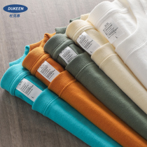 Duke Eng. 300G-pound short sleeve T-shirt male pure cotton white undershirt male loose original pure color compassionate couple