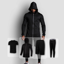 Langsha fitness suit mens summer basketball sports quick-drying tights fitness clothing running equipment training suit