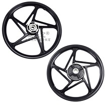 Suitable for Haojue HJ125-7F Silver Leopard Sports Edition front steel ring round light diamond Leopard HJ125K-A rear hub aluminum wheel