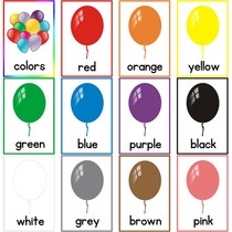 English color Colored Cognitive Cards 12 photos of young childrens toys Colour Early teaching Cognitive Cards