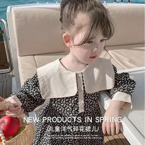 Girl dress spring new childrens dress womens skirt childrens base skirt girl flower princess skirt