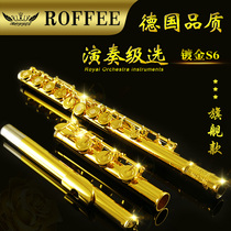 German ROFFEE flute 17 open hole nickel silver tube gilded professional flute instrument S6 playing test instrument