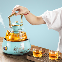 Electric pottery stove tea boiling machine glass boiling teapot kettle tea set net red home automatic steam boiling tea stove