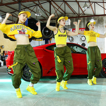 Modern jazz dance costume Female top Ghost dance overalls pants practice suit Hip-hop hip-hop cheerleading performance
