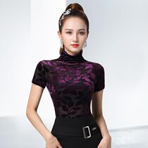 Dambao Roo Dancing Special Blouses High Collar Temperament New Short Sleeves National Mark Waltz Women Morden Dance Costumes