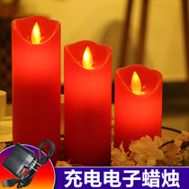 usb charging remote control red led electronic candle light swing simulation paraffin wedding wedding for Buddha bar confession