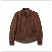 HDK (Haijue) CFS KUDU WAXY AFRICAN ANTELOPE SKIN 1930S BIKER JACKET VINTAGE TOOLING LEATHER