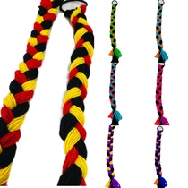 Tibetan-style ponytail wig Tibetan Tibetan braid Tibetan robe decoration with headwear ethnic wind wool female long braided hair