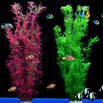 Fish tank decoration simulation water grass aquarium landscaping package soft water grass plastic grass Rear View large high green grass