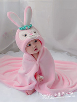 Japan GP official website newborn baby baby cartoon bath towel thickened windshield warm hooded shawl cute