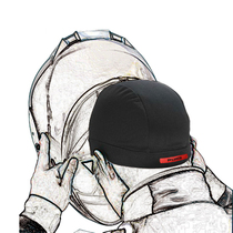 Riding helmet hood cover motorcycle half cap sweat-absorbing hood quick-drying hood mens half-type dust cap electric