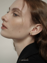 sanswood < photofilm circulation > Wire Drawing Retro Natural Extremely Light Pearl 100 hitch of a delicate ear nail woman