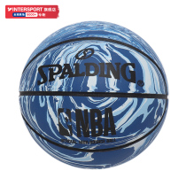 Spalding Mini Ball Highbounce Camouflage Blue High Elasticity Small Ball Leisure Entertainment Basketball 51-286y