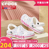 Crocs hole shoes womens shoes 2021 summer Crocs printed outdoor beach shoes mens portable slippers 206232