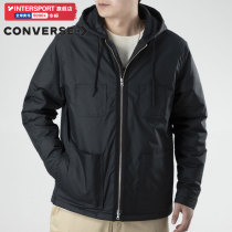Converse official coat mens 2021 Spring and Autumn new sportswear woven windproof hooded jacket top 10021637