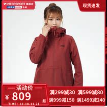 Wolf claw official coat coat women 2021 autumn new outdoor windbreaker long hooded jacket 5321141