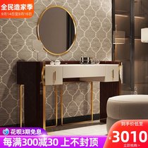 Dressing table Light luxury premium makeup table bedroom modern minimalist makeup table Italian minimalist Net red ins designer