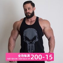 IR Punisher training vest muscle fitness clothing brother dog cotton bodybuilding sling large size loose men sleeveless T-shirt