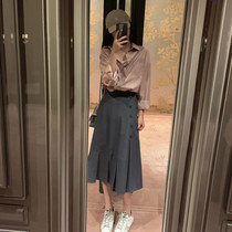 2021 new spring fashion Port wind foreign style age reduction retro chic fried street Hepburn wind royal sister two-piece suit