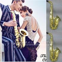 Big name fashion location props simulation saxophone stage performance props large saxophone musical instrument wedding props