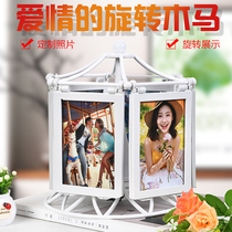 Creative photos Customized ornaments birthday gifts girls Carousel photo frames Qixi Festival gifts to give girlfriends practical
