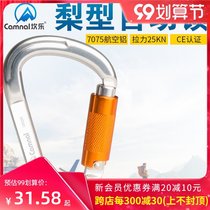 Canle outdoor climbing rock climbing safety main lock pear type automatic lock connection buckle carabiner automatic main lock equipment