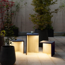 Solar Modern Garden Waterproof Bar Bench Light Outdoor Patio Landscape Grass Terrace Light Outdoor Clubhouse Meadow Light