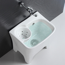 Ceramic mop pool balcony mop basin toilet mop pool drain mop pool automatic rotating floor mop bucket