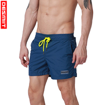 Mens quick-drying beach pants plus size solid color 3 points sports casual shorts summer beach resort hot spring swimming pants men