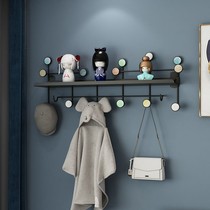 Wall shelf on the wall Creative hooks for hanging clothes hangers hanging clothes hook clothes without punching into the door Xuanguan Wall wall